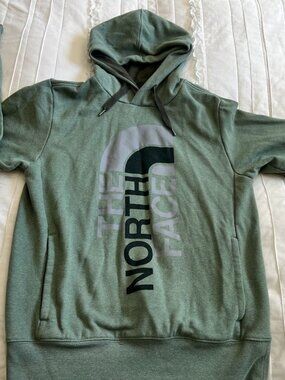 The North Face Mens Hoodie Sweatshirt Half Dome Small Green Pullover